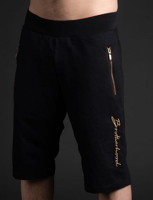 Black and gold shorts